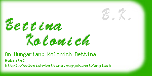 bettina kolonich business card